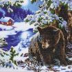 Картина стразами "Медведь-шатун" 52 х 42 см
