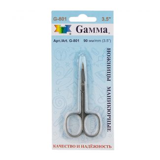 Ножницы "Gamma" G-801 маникюрные в блистере 90 мм